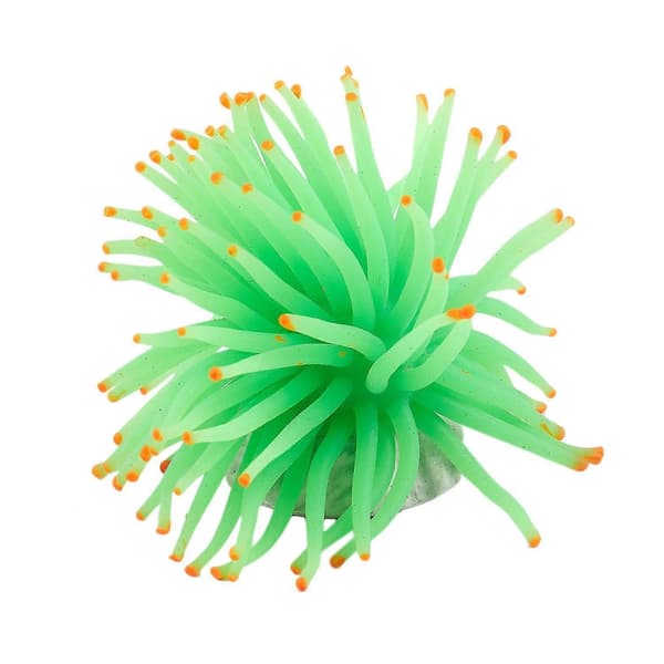 Akvarium Dekorativ Grønn Silikon Sjøanemone Fisketankpynt—ls