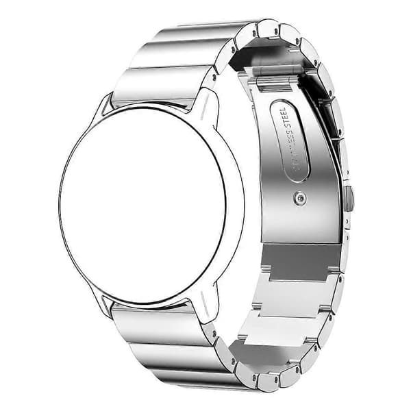 22 mm fladt spænde urrem i rustfrit stål til Huawei Watch GT2e GT2 46 mm (sort) Silver