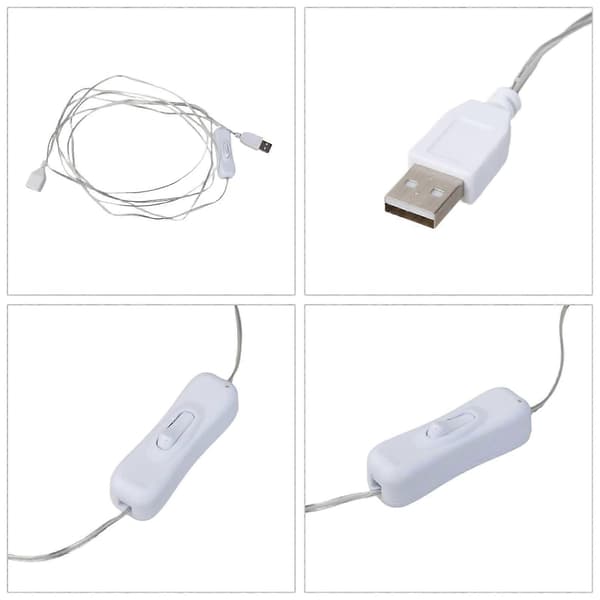 3.0M 9.84ft USB-forlængerkabel USB Han til Hun Tilslutningskabel til 5V2A Lys Ventilator Opladning—ls No switch