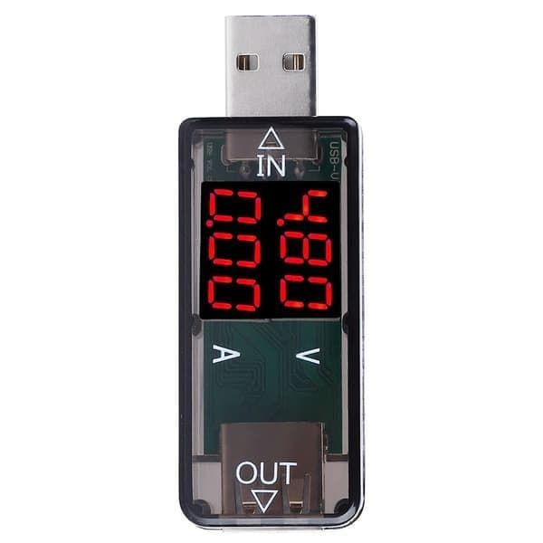 USB-testare Färg LCD Voltmeter Amperemeter Multimeter Laddare Strömmätare