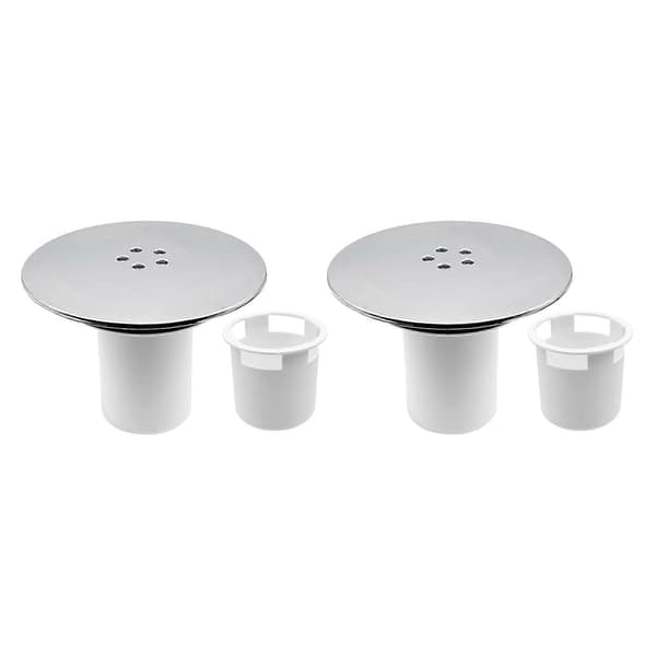 2X Dusjavløpsdeksel, Dusjplugg Hulldeksel 90mm/115mm Plugg Avløpserstatningshull Forkrommet Finish