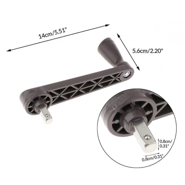 Parasol Tilbehør Terrasseparasol til Altan Strandterrasse Crank handle
