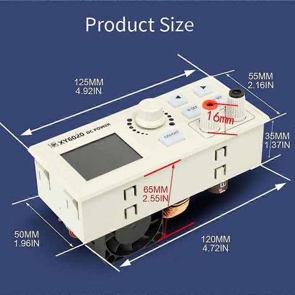 20A Regulator Stabilisator Konstant Spenning Konstant Strøm Vedlikeholdsmodul—ls Xy6020W