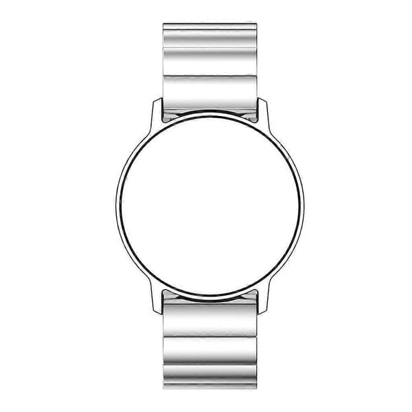 22 mm fladt spænde urrem i rustfrit stål til Huawei Watch GT2e GT2 46 mm (sort) Silver