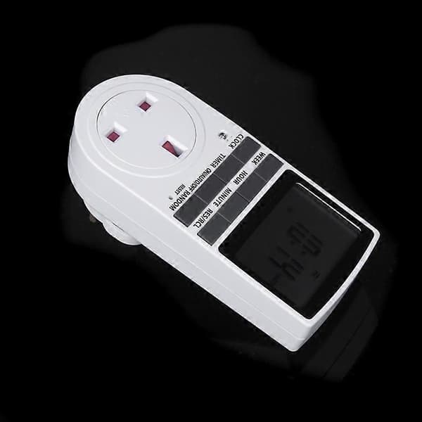 AC 230V Smart Home Plug-in LCD Display Ur Sommer Tid Funktion 12/24 Timer Udskiftelig Timer Switch Stikkontakt, Stik Not Specified