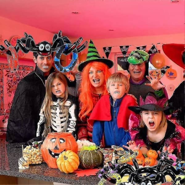 Halloween Edderkopp Ringkast Spill Oppblåsbart Edderkopp Ringkast Spill Ringer Halloween Festspill 6 ordinary