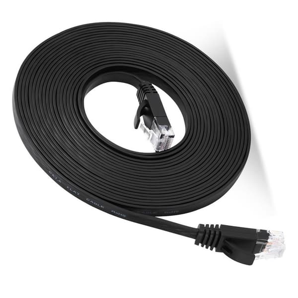 1000 Mbps Gigabit Ethernet-kabel 30 m CAT6 RJ45 netværkskabel til routere computere sort