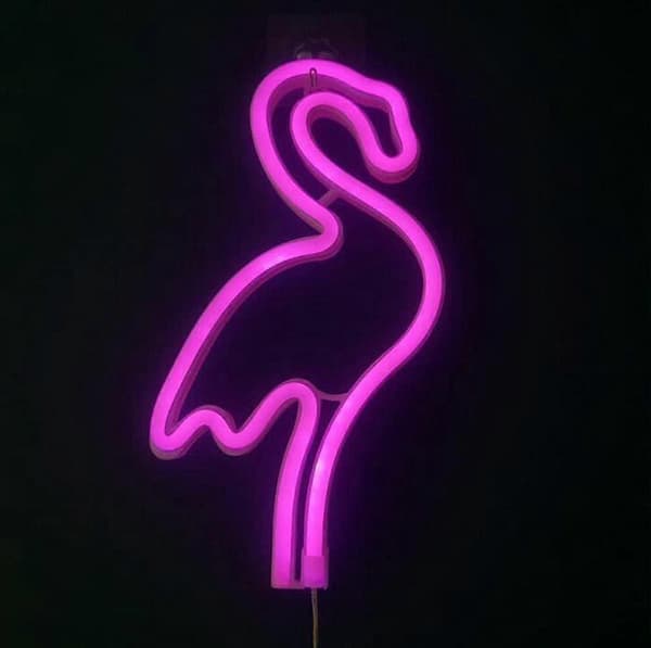 Flamingo Neon Lys Led Neonskilt Vægdekoration Batteri—ls