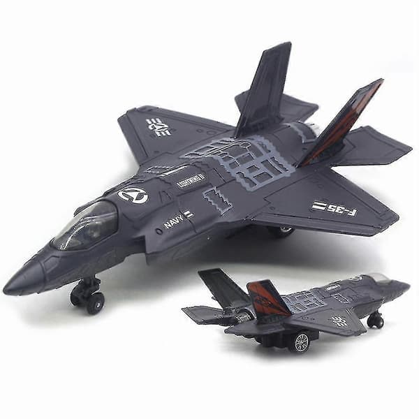 22CM Amerikansk F35 Alloy Fighter Simulation Flymodel Legetøjsbil[ls] light blue