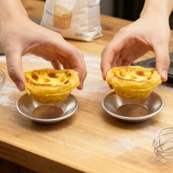 25-pack-äggtartsform, mini pajmuffin cupcakeformar äggtartsbakform non-stick bakformar 25pcs