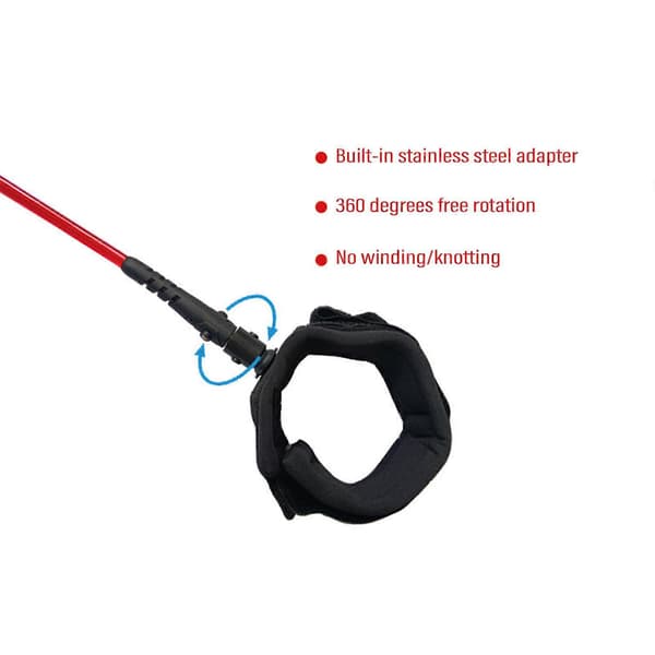Stå opp padlebrett-leash Surfebrett-leash Erstatning SUP-leash Benstropp for Shortboard, Longboards Blå—ls Blue