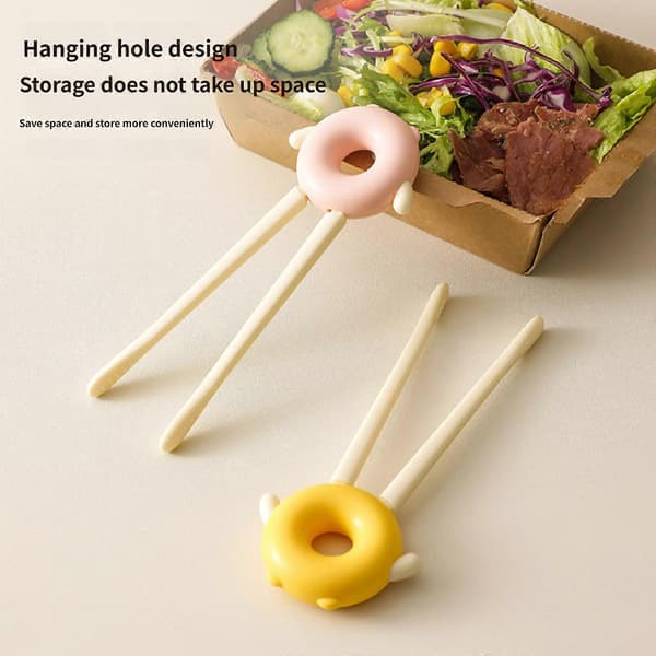 Mess Release Spiseværktøj Bærbare Donuts Design Madclips til Rene Hænder Snackholdere Robuste Madgribere Gul—ls Yellow