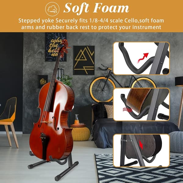 Musikkinstrumentstativ, justerbart cellostativ, A-ram sammenleggbart fiolinstativ, gitarstativ—ls