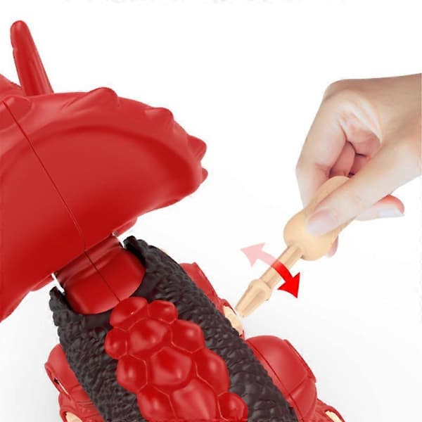 3 stk Barnas DIY demontering dinosaurleke elektrisk drill skruemontering dinosaur