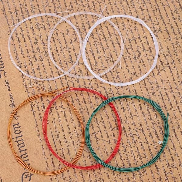 Gitarrsträngar Nylon. Akustiska gitarrsträngar Färgade gitarrsträngar 6st/set Nylon Klassiska strängar Standardspänning för akustisk gitarrbyte—ls