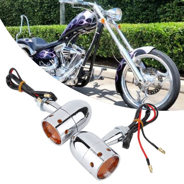 Retro Bullet Style Motorcykel LED Blinklys Indikatorlampe