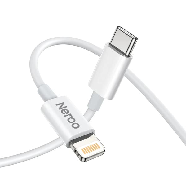 NEROO iPhone Oplader USB-C til Lightning Kabel 2m 3-pak – Hurtigoplader 27W til iPhone, iPad & AirPods 2 m white 2