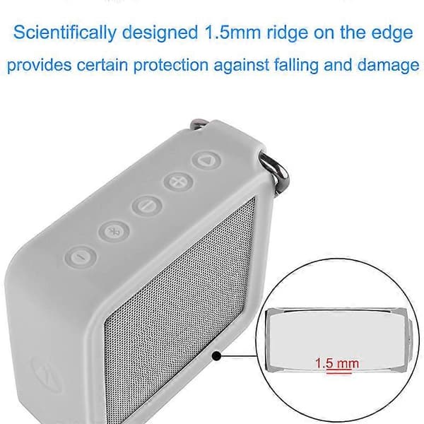2 stk silikonbeskyttelsesdeksel for Jbl Go2 Generation bærbar Bluetooth-lyd anti-fall deksel [ls] blue