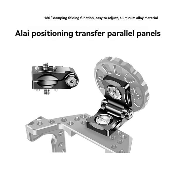 2X Sammenklappelig L-plade Arri Positionering Retvinklet Adapter til DJI SDR Senderbeslag til Skærmmontering V-montering[ls] Black