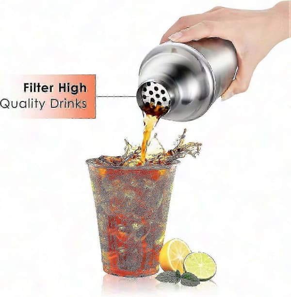 750 ml:n cocktailravistinsarja siivilällä, tiivis – ls