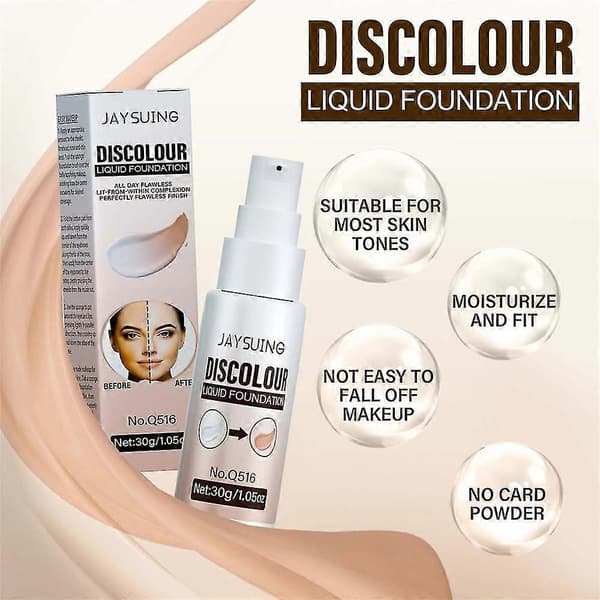 Temperaturændring Flydende Foundation Misfarvning Flydende Foundation Makeup—ls