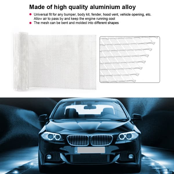 3x6mm Aluminium Grillnet til Bil, Universal, Rombeformet, Kofanger