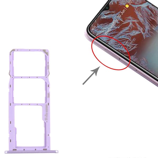 Til Nokia G20 KOMPATIBEL SIM + Micro SD-kortbakke Purple