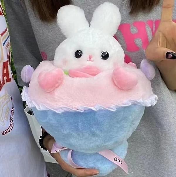Pehmoinen kukkakimppu pupunukke 30CM