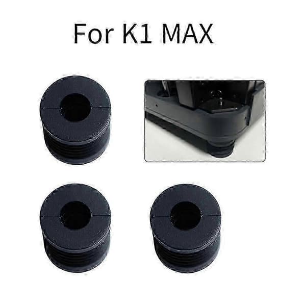 kompatibel med Creality K1 Max antivibrationsfødder universel gummifod skridsikker støddæmper 3D-printerdele Black