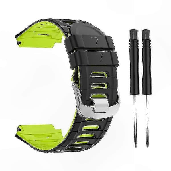 Silikonrem för Garmin-Forerunner 920XT Band Smartwatch Armband Loop Armband Black lime
