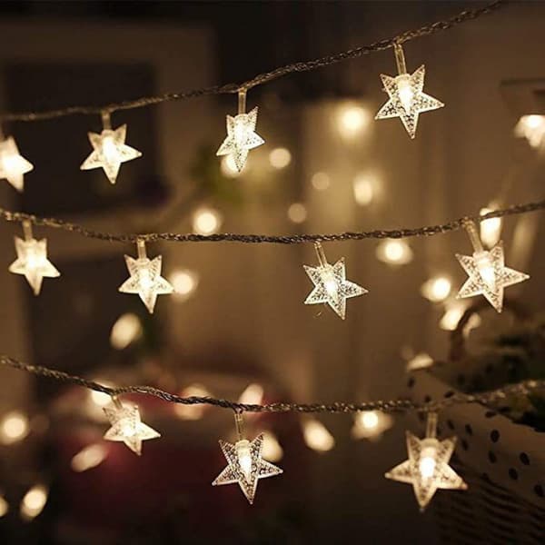 20 LED stjerne lyslenke 3 m eventyrlys julelys batteridrevet