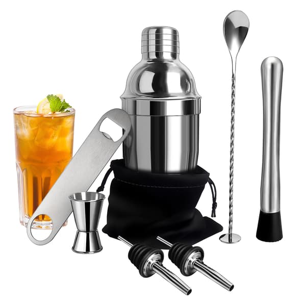 Cocktail Shaker Set, Komplett Bartender Verktygssats - 7 delar 7-piece set