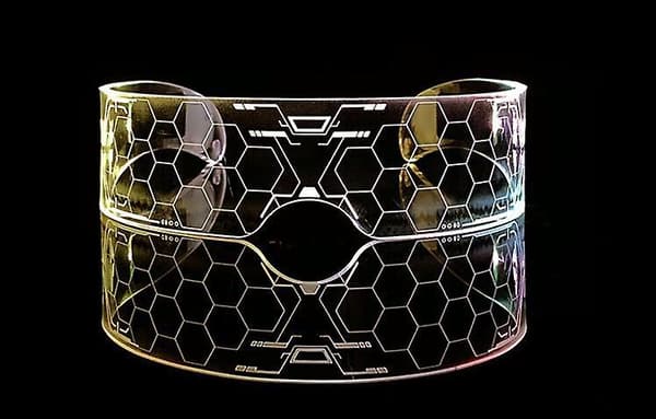 Fargerike LED-lysende teknologibriller Sunglasses