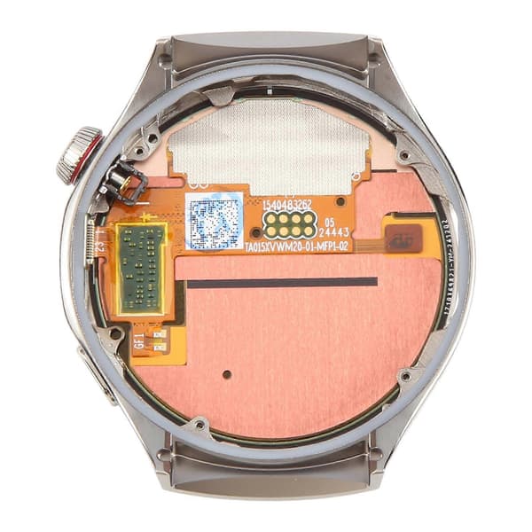 Til Huawei Watch 5 46mm KOMPATIBEL LCD-skærm Digitizer Fuld samling med ramme Silver