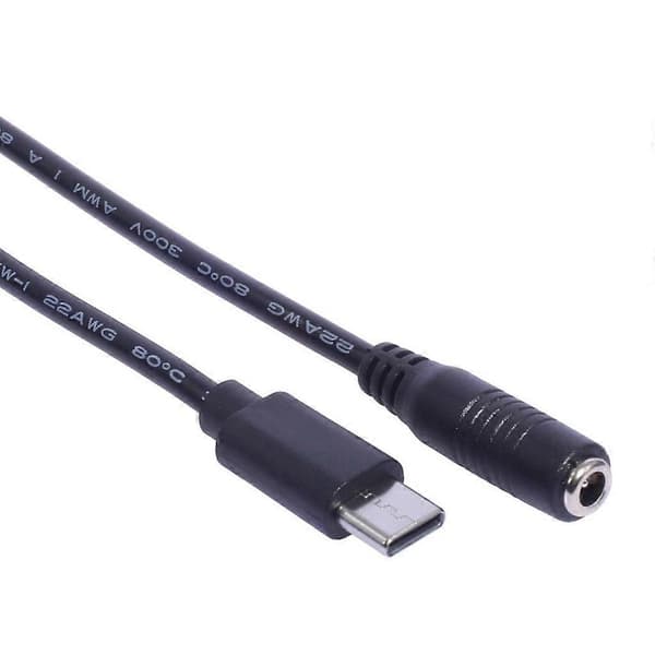 3.5x1.35mm hun til Type C han strømkabel til mobile enheder