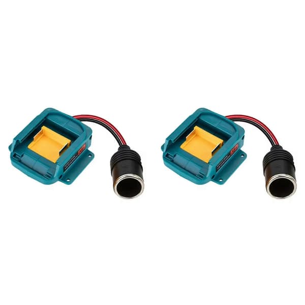 2X 18V til 12V Step Down Strøm Cigarettænder Interface Adapter til Makita 18V Batterikonverter [ls] Blue & black