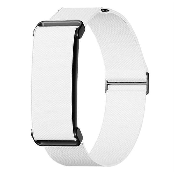 Kompatibel med Google Fitbit Air Fitness Tracker Bånd Spennedesign Elastisk Vevd Stropp Justerbart Armbånd White