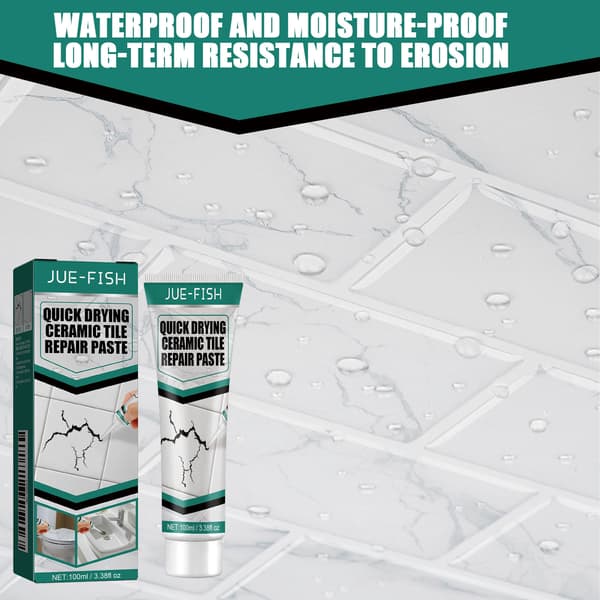 Tile Repair Kit Compatible with Porcelain Tiles - Fix Cracked or Chipped Ceramic Tiles Quickly