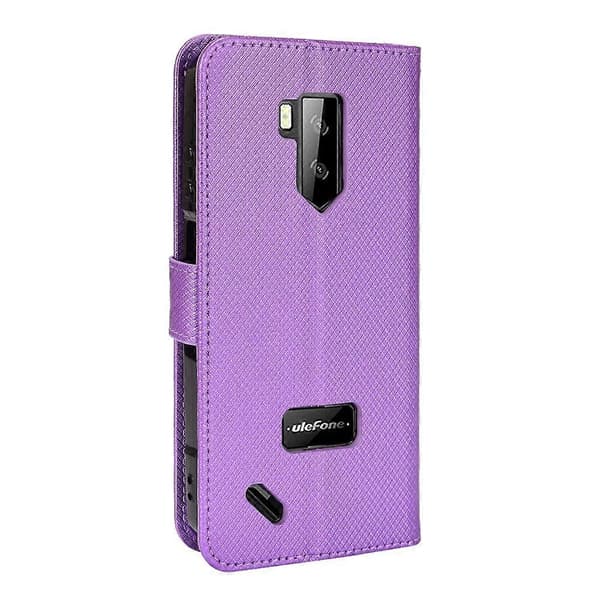 Til Ulefone Armor X9 Diamanttekstur Læder Telefoncover Purple