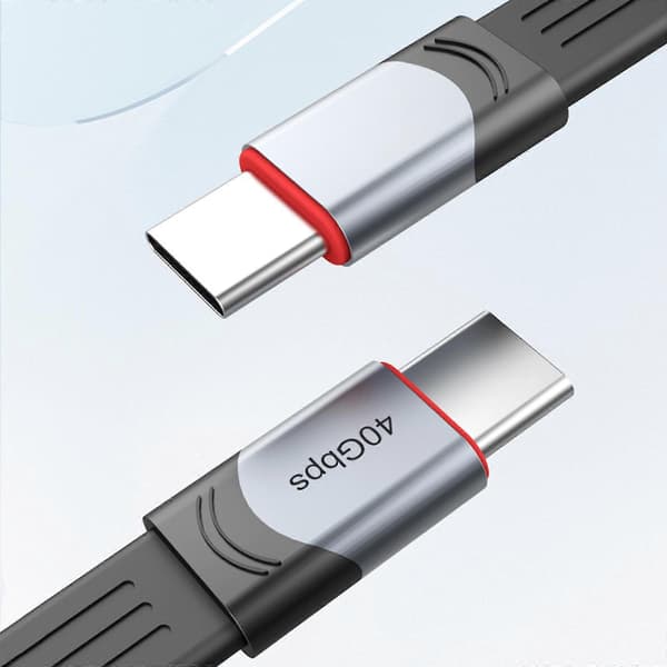 40Gbps Type-C–USB-C-kaapeli 15 cm Type-C–C-uros PD 100 W pikalatausjohto erityisesti pelitabletille ja puhelimelle Multicolor