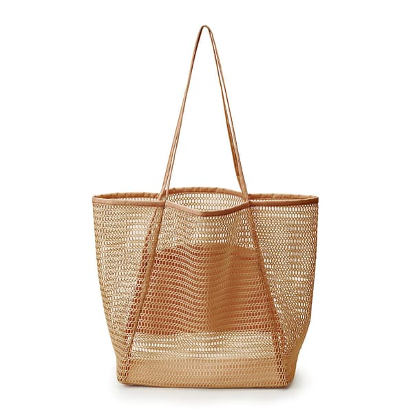 Mesh strandveske for kvinner skulderveske – ls brown