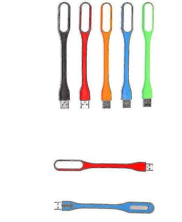 Boklys, LED USB Mini Nattlys 5V 1.2W Power Bank Leselys Lilla—ls