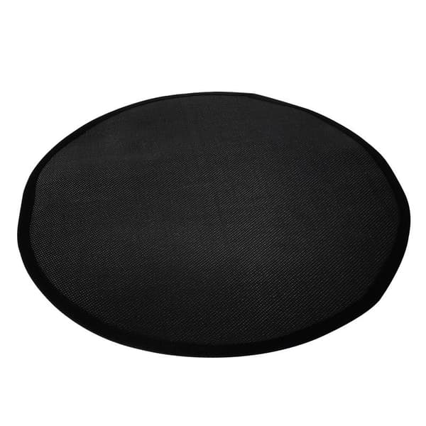 Rund Eldstadsmatta - 48 Tum (122 cm) - Svart 748