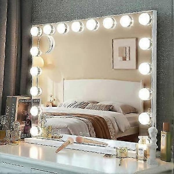 LED-sminklys, LED-lys med justerbar lysstyrke, Hollywood-stil