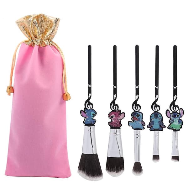 5 stk. Stitch-tema kosmetikbørstesæt, Interstellar Baby Makeupbørster – ls Style3