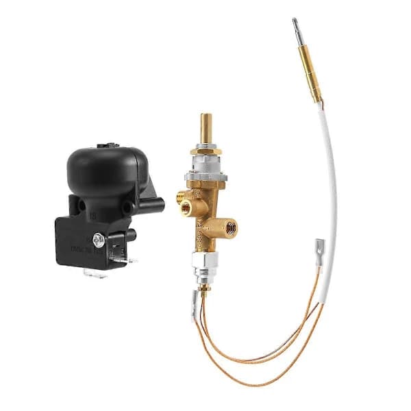 Terrassevarmer, gassreguleringsventil, termoelement, sikkerhetsbryter, knott, propan, peis—ls
