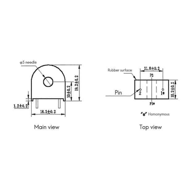 10 stk Zmct103c 5a/5ma Ct103 Presisjon Miniatyr Strømtransformator In-line 2-pin Dip-2—ls