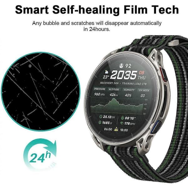 5 st xDfind Mjuk Hydrogelfilm Heltäckande Frontskydd för Amazfit Cheetah 2 Ultra Not Specified