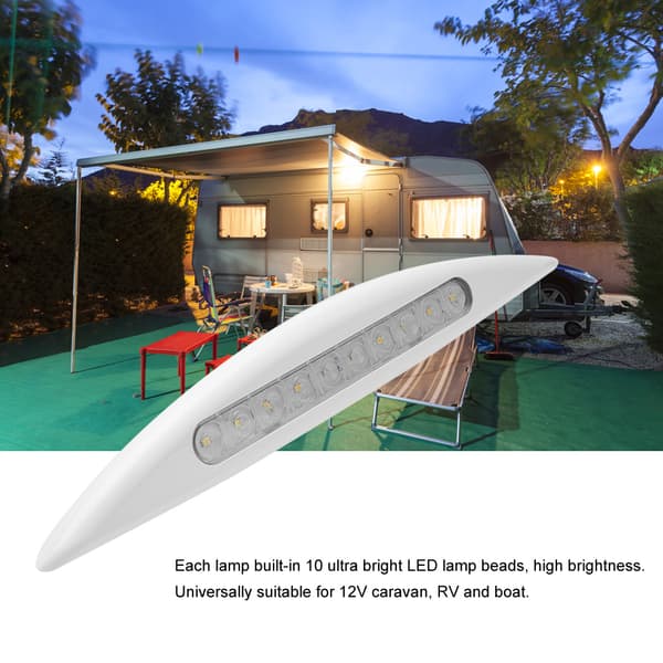 12V 5W Bil LED Vandtæt Udendørs Veranda Markiselampe Gult Lys Hvid