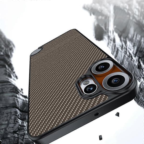 Ultratunt telefonfodral med kolfibertextur Black For Nothing CMF Phone 2 Pro